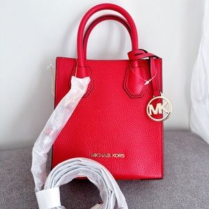 NWT ｜MICHAEL KORS 35S1GM9T0L Mercer Extra-Small Pebbled Leather Crossbod…